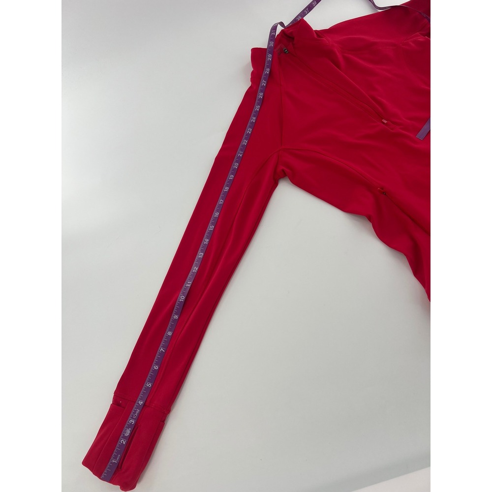 Athleta Whittier Peak Half Zip Hibiscus Red Pullover Jacket Gym performance M - Picture 3 of 8